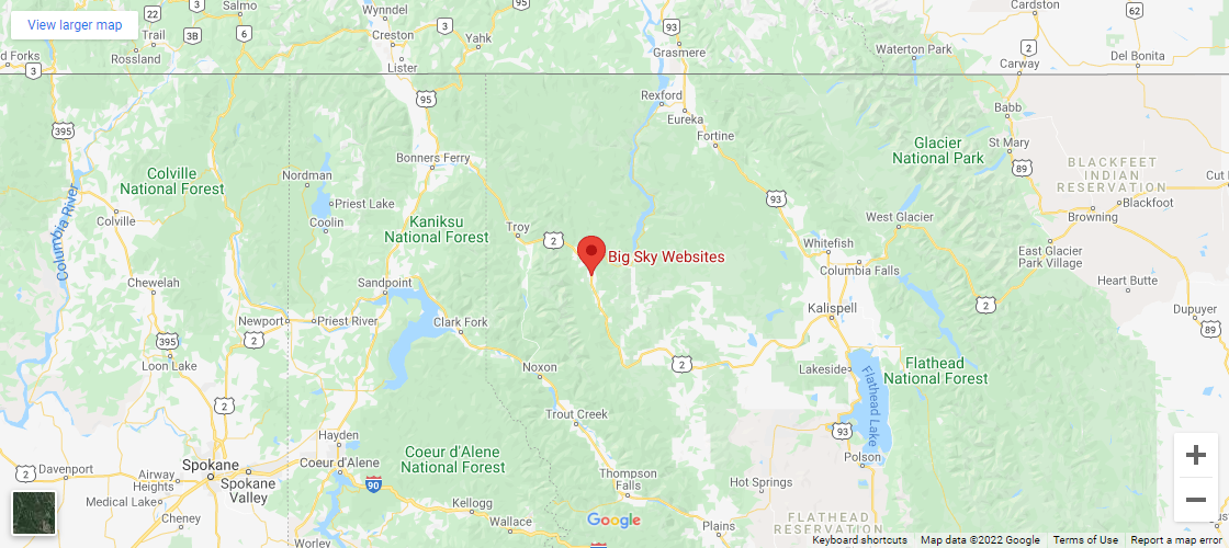 Big Sky Websites location on a map.